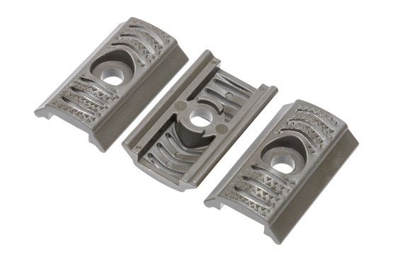 Larue OD Green M-LOK rail grip adapter panels.